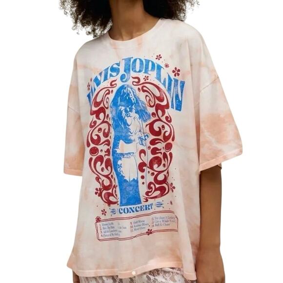 DAYDREAMER Janis Joplin in Concert One Size Tee w/ Sun Burst Tie Dye New w/o Tag - Picture 1 of 9
